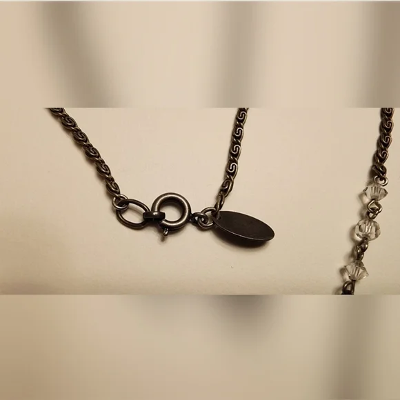 Vtg Liz Palacios Swarovski Crystal Cross Necklace 90s 1990s Rare - Picture 5 of 10